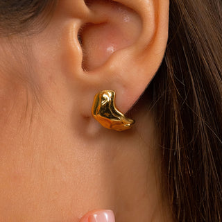 Molten Organic Hoop Earrings