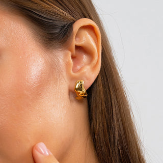 Molten Organic Hoop Earrings
