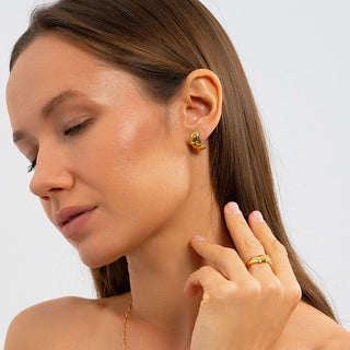 Molten Organic Hoop Earrings