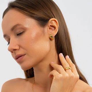 Molten Organic Gold Ring