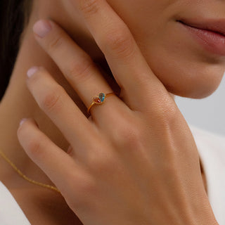 Heart Birthstone Promise Ring