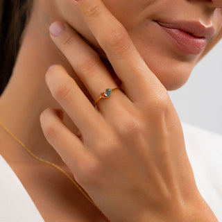 Heart Birthstone Promise Ring