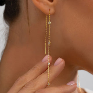Stella Threads - Dainty Threader Earrings