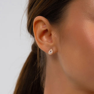 Sunburst Teardrop Stud Earrings