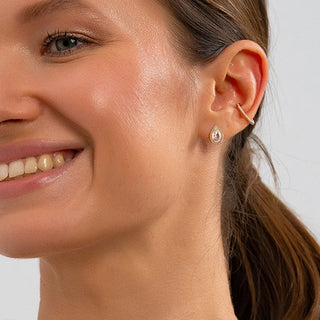 Sunburst Teardrop Stud Earrings