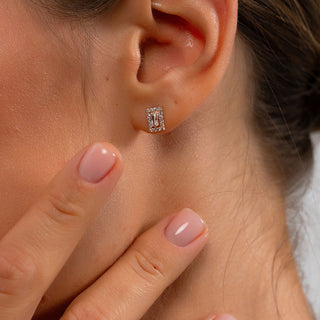 Art Deco Inspired Jewelry - Baguette Stud Earrings