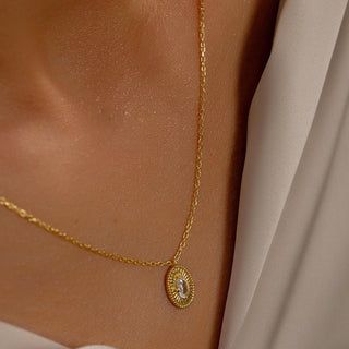 Eternal Glow Oval Stone Necklace