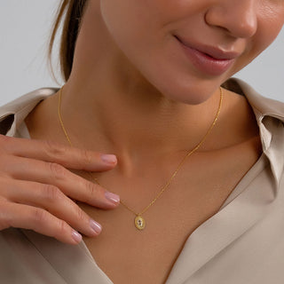 Eternal Glow Oval Stone Necklace
