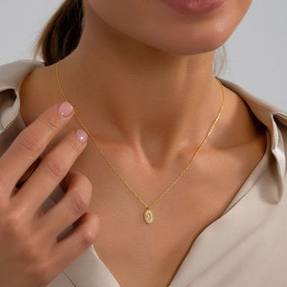 Eternal Glow Oval Stone Necklace