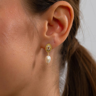 Pearl Drop Earrings - Vintage Inspired Bridal Jewelry