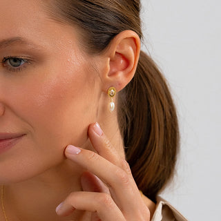 Pearl Drop Earrings - Vintage Inspired Bridal Jewelry