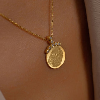 Custom MEmorial Fingerprint Necklace