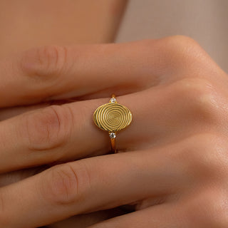 Custom Fingerprint Ring -  Memorial Jewelry