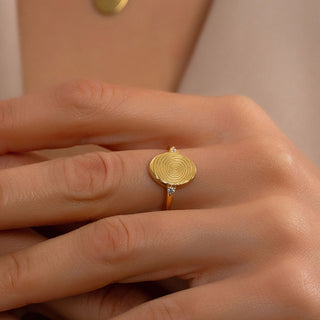 Custom Fingerprint Ring -  Memorial Jewelry