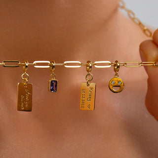 Your Story Bracelet - Personalized Hanwriting and Birthstone Charms