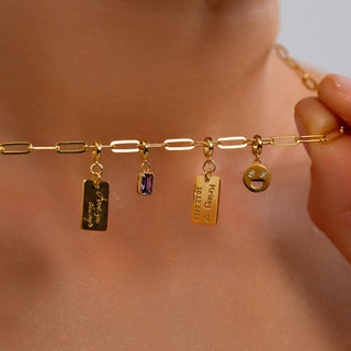 Your Story Bracelet - Personalized Hanwriting and Birthstone Charms