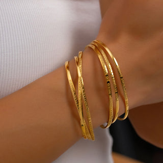 Inspirational Gold Cuff Bracelet - Stacking Affirmation Jewelry