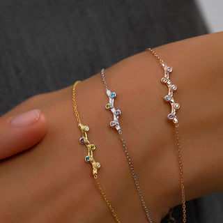 Love Linked Birthstone Bracelet - Modern Family Jewelry for Women