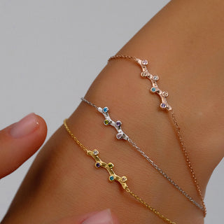 Love Linked Birthstone Bracelet - Modern Family Jewelry for Women