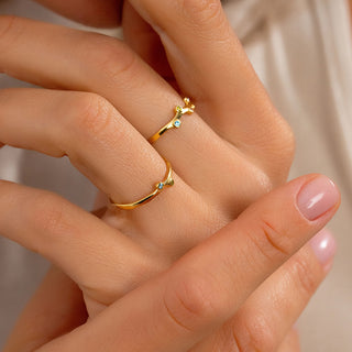 Unique Birthstone Ring Personalized Jewelry