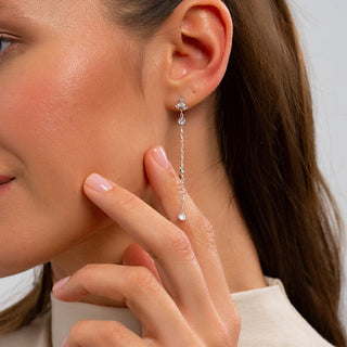 Sterling Silver Long Frop Earrings