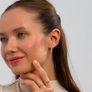 Pyramid Silver Wedding - Statement Band for Him