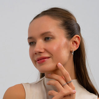 Pyramid Silver Wedding - Statement Band for Him