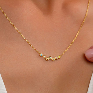 Rainbow Birthstone Necklace