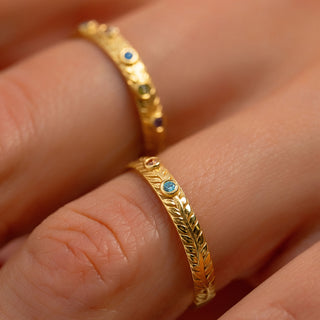 Personalized Loved Ones Birthstone Ring