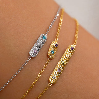 Personalized Family Birthstone Bracelet - Vintage Inspired Birthstone Jewelry