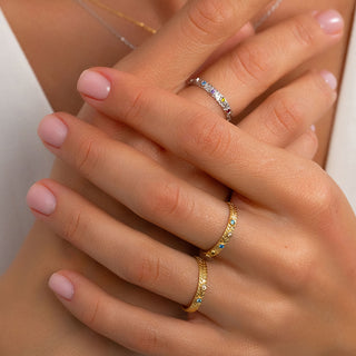 Personalized Loved Ones Birthstone Ring