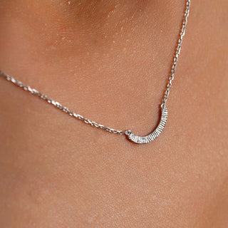 Silver Crescent Necklace