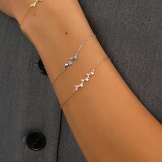 Love Linked Birthstone Bracelet - Modern Family Jewelry for Women