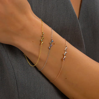 Love Linked Birthstone Bracelet - Modern Family Jewelry for Women