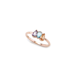 Pear Cut Birthstone Ring Family Jewelry