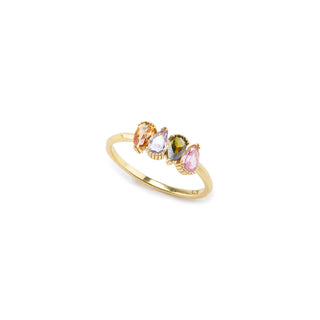 Pear Cut Birthstone Ring Family Jewelry