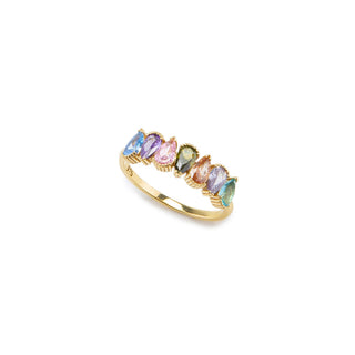 Pear Cut Birthstone Ring Family Jewelry