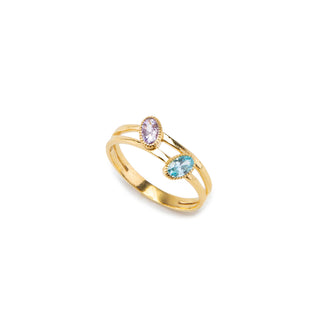 Custom Birthstone Family Ring Gold