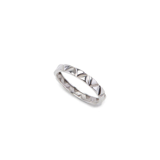Pyramid Silver Wedding - Statement Band for Him