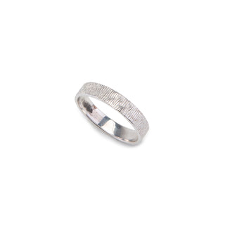 Textured Silver Wedding Ring His and Her Rings