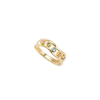 Multi Birthstone Family Ring - Custom Gold, Silver or Rose Gold