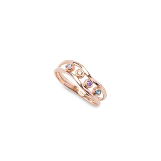 Multi Birthstone Family Ring - Custom Gold, Silver or Rose Gold