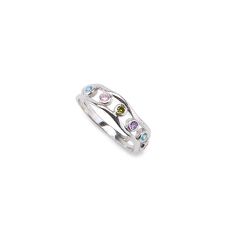 Multi Birthstone Family Ring - Custom Gold, Silver or Rose Gold