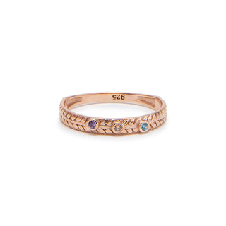 Personalized Loved Ones Birthstone Ring