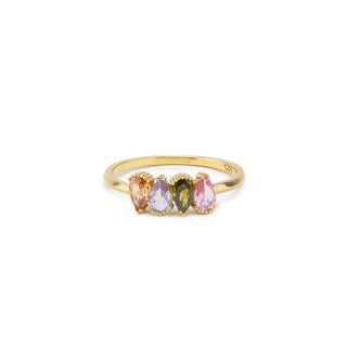 Pear Cut Birthstone Ring Family Jewelry