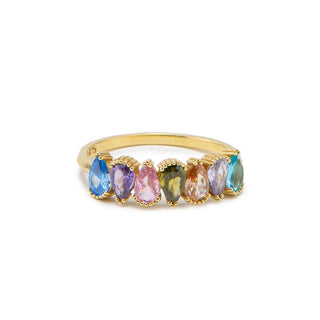 Pear Cut Birthstone Ring Family Jewelry