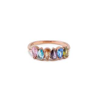 Pear Cut Birthstone Ring Family Jewelry