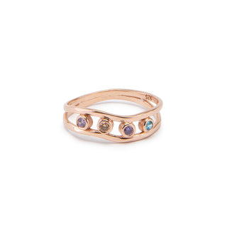 Multi Birthstone Family Ring - Custom Gold, Silver or Rose Gold