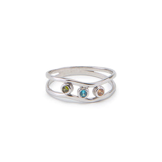 Multi Birthstone Family Ring - Custom Gold, Silver or Rose Gold