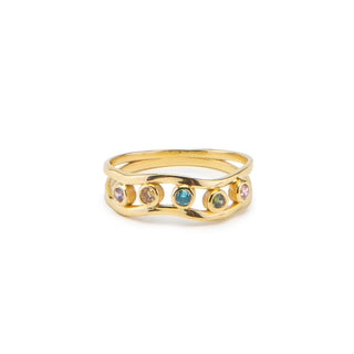 Multi Birthstone Family Ring - Custom Gold, Silver or Rose Gold